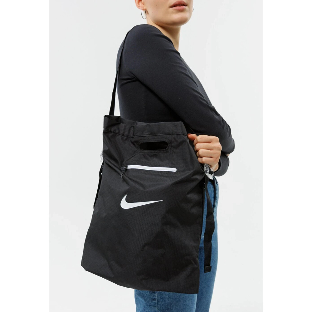 Nike Stash Tote Bag Sports Travel Packable Storage Black White DD1357 010 EUC - Picture 4 of 16